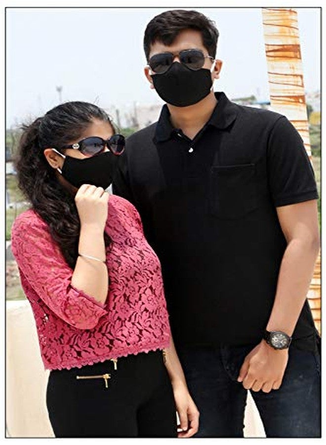 KUNDAN Pure Cotton Reusable Washable Anti Pollution 3 Layer Face Mask (Pack Of 6 Mask) - Image 3